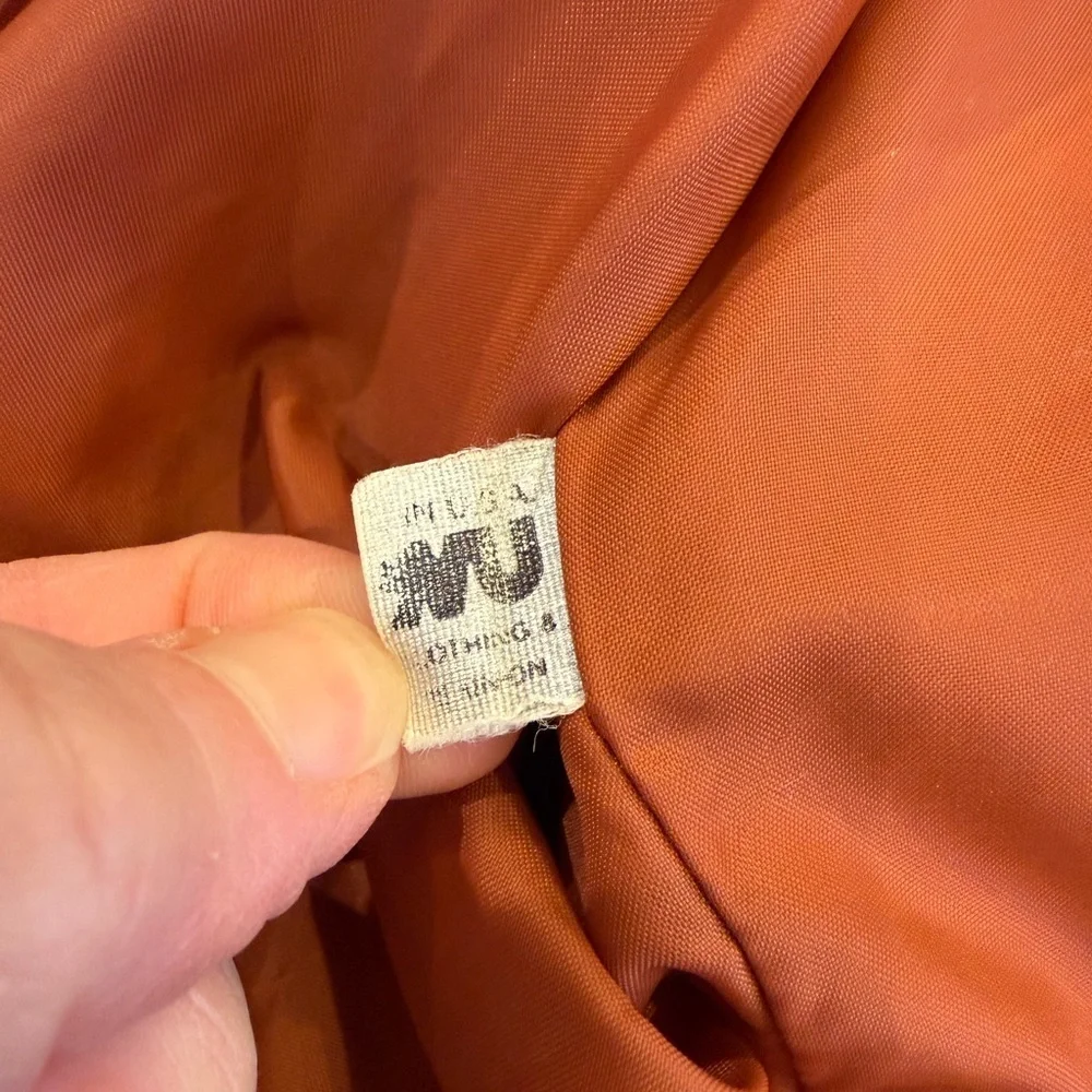 Vintage classic London Fog  Tan Trench Coat with Rust Lining Union Label USA 10P